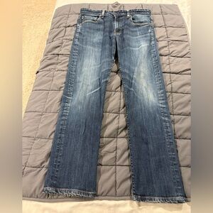 AG Adriano Goldschmied Men's “The Graduate” Blue Straight Jeans